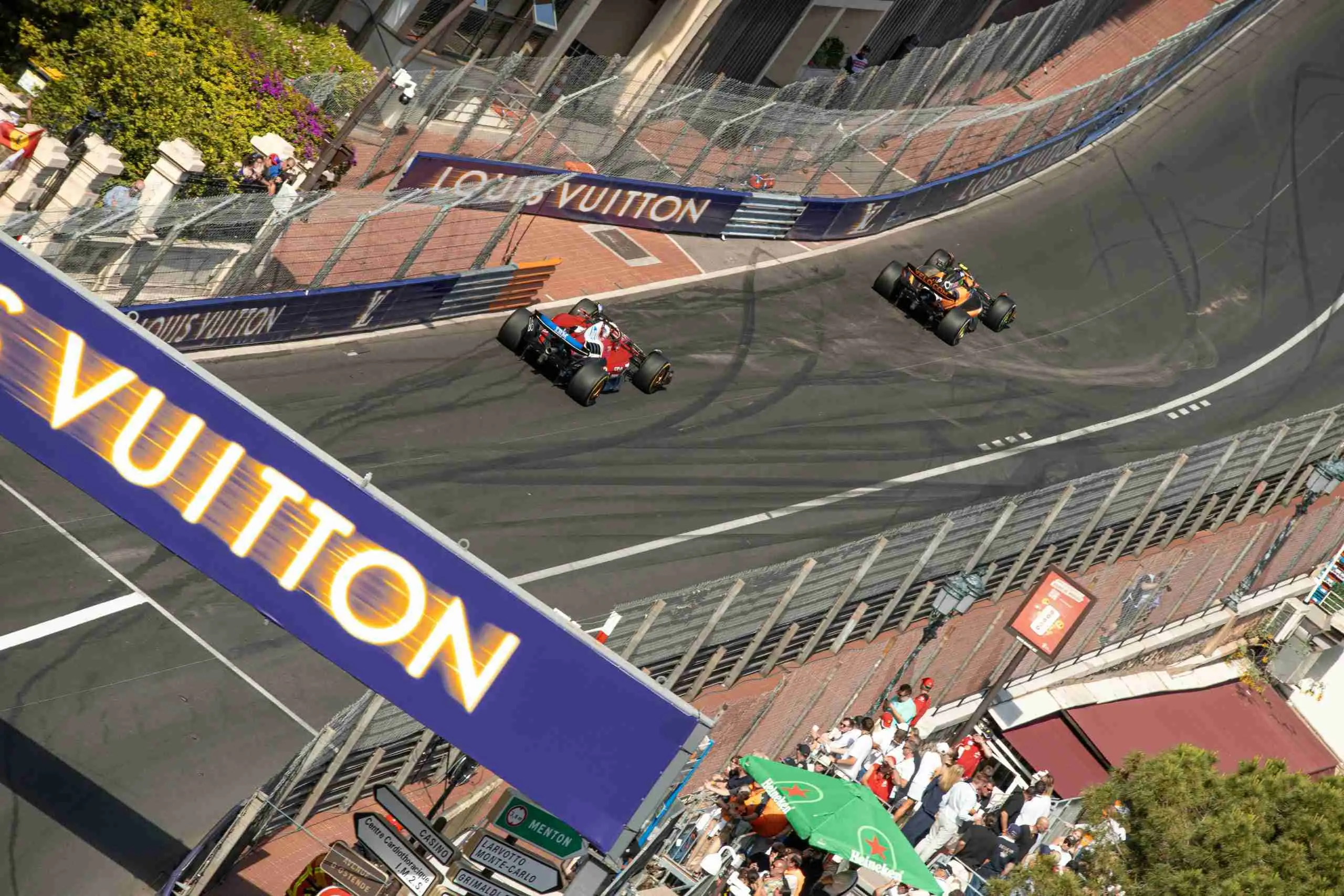 Motorsport event under floodlights